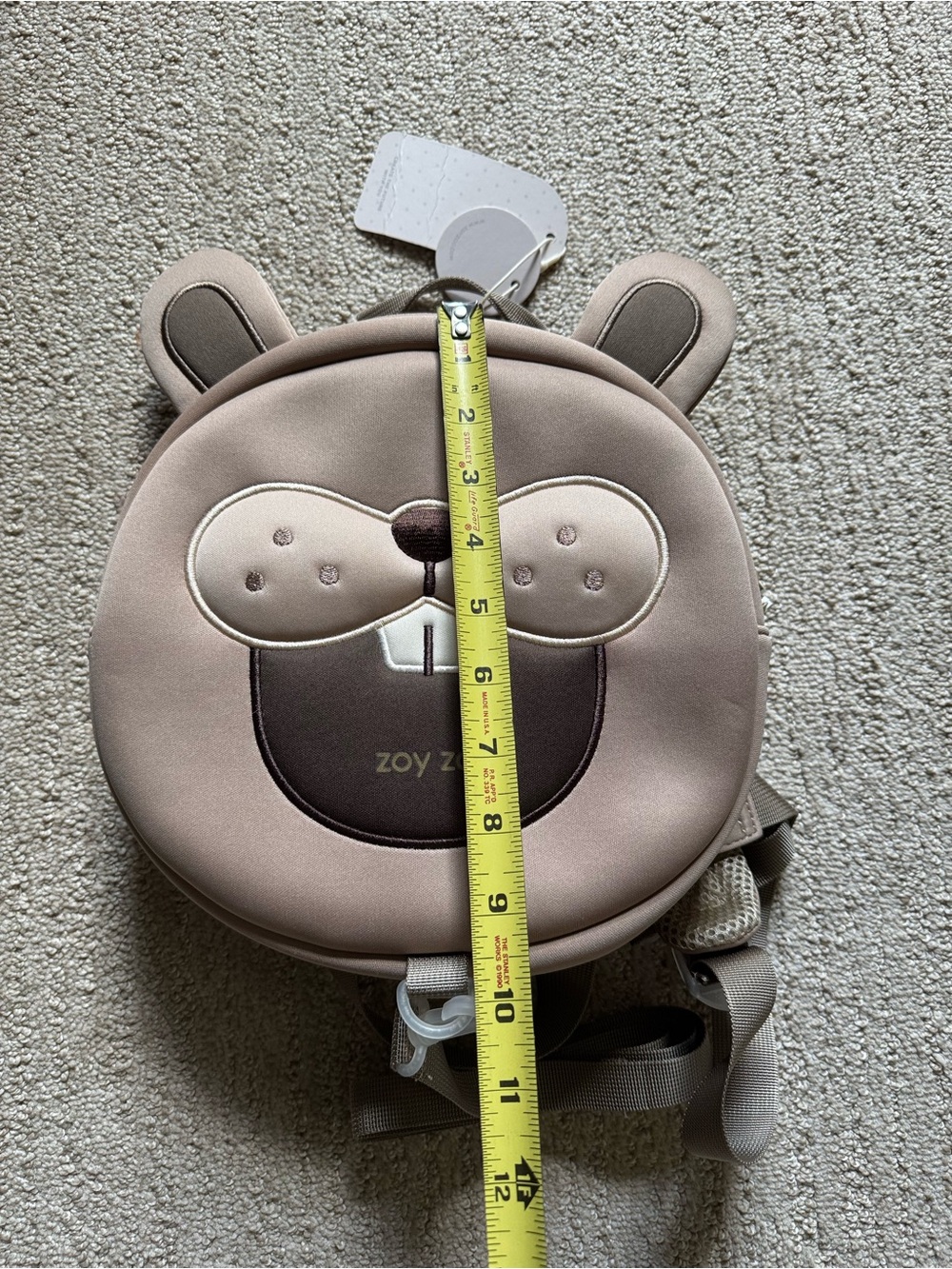 Kids Unisex Beige Bear Backpack - Cute Toddler Accessory NWT school travel